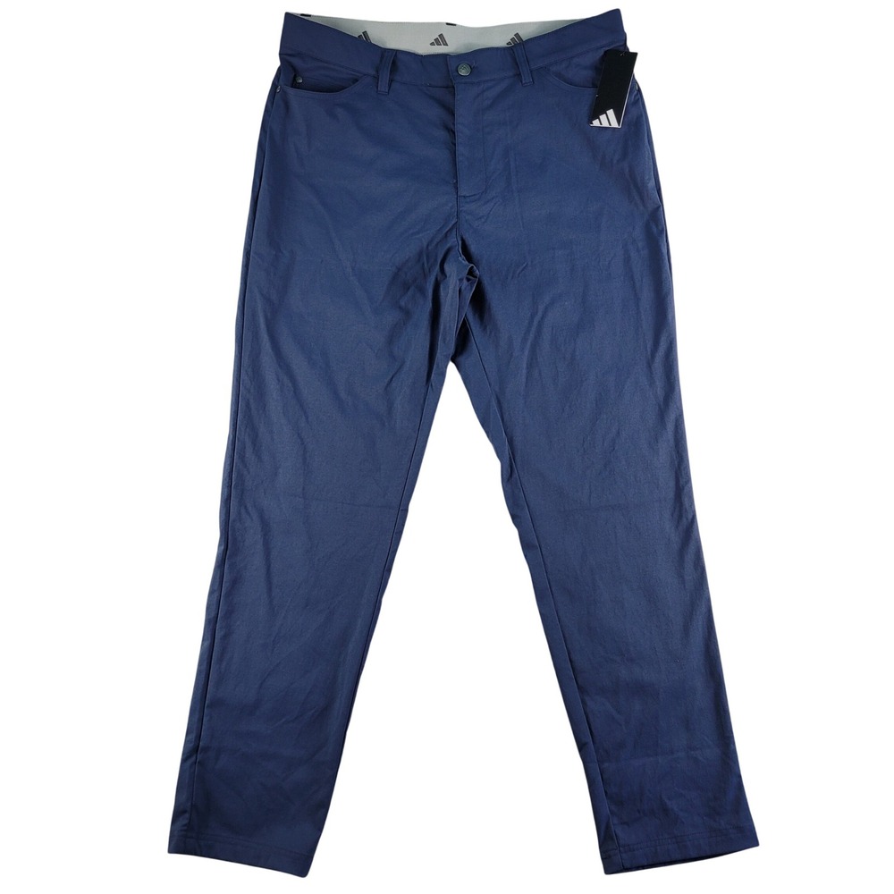 NEW Adidas Golf Pants Mens 36x30 Crew Navy Performance 5 Pocket ADVR0856 $80 NWT